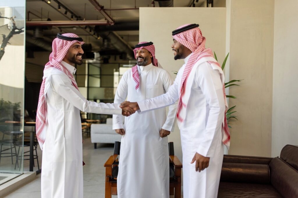 business handshake Saudi