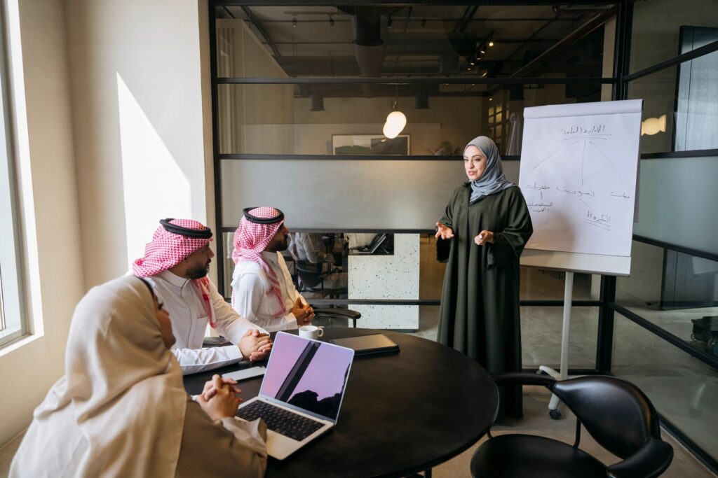 Saudi business team